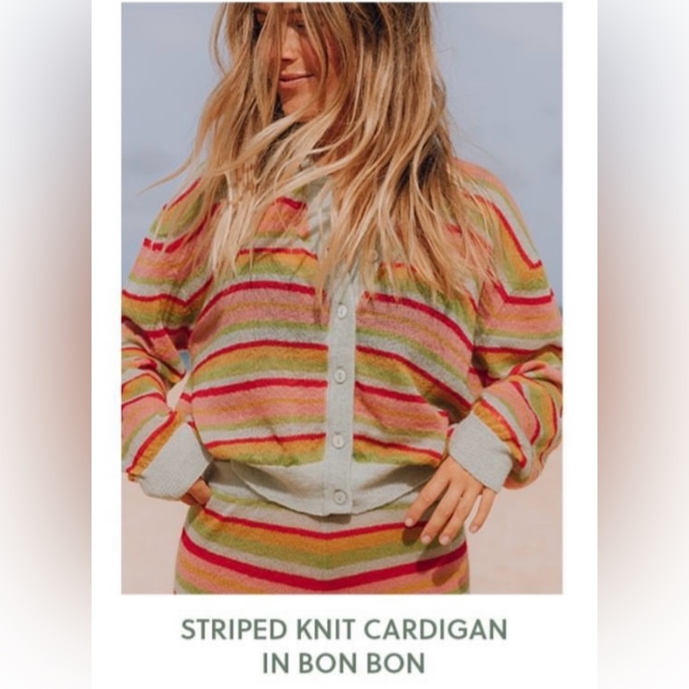 DAILY DRILLS 2022 HOLIDAY STRIPED SWEATER IN BON BON